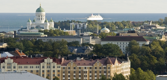 A view from Hakaniemi towards city centre by Paul Williams/Helsinki Travel Bureau