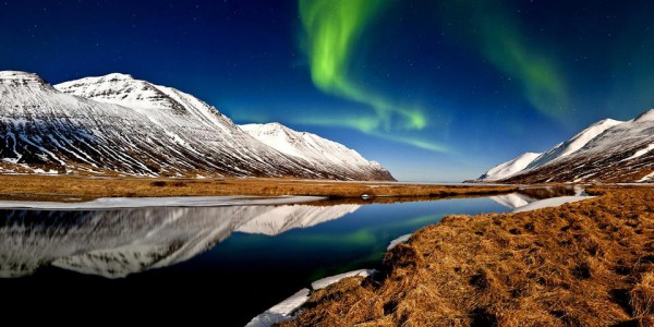 hedinsfjordur auroraborealis iceland