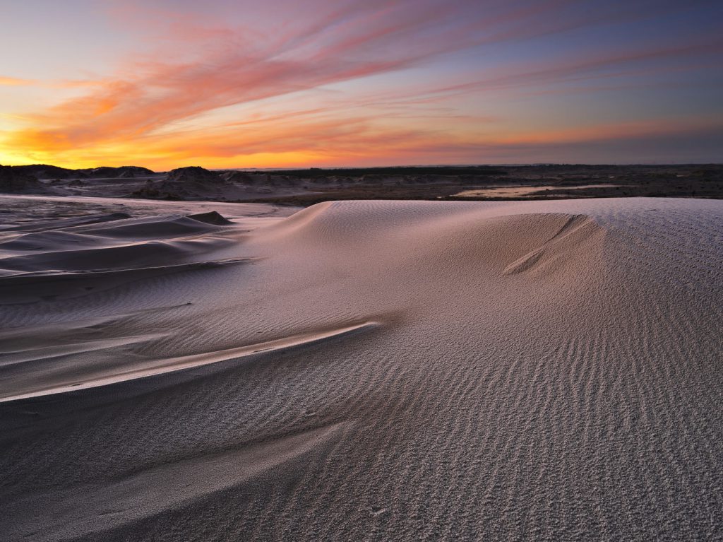 Raabjerg Mile sunset by Niels Thye