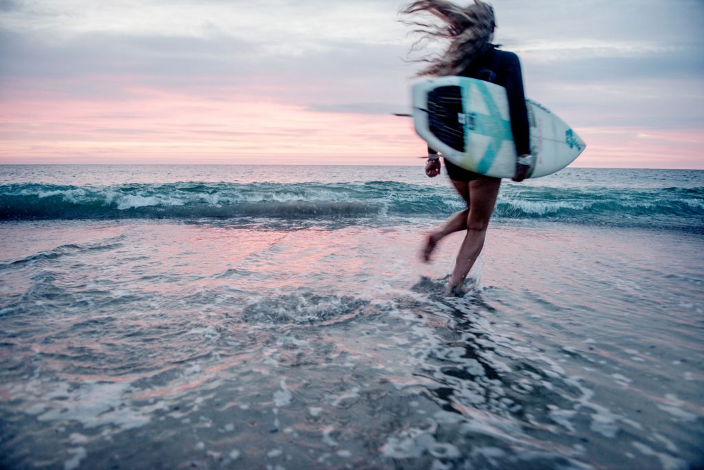 surfing at klitmoeller by Mette Johnsen