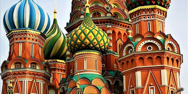 St Basils Cathedral on Red Square, Russia by DK