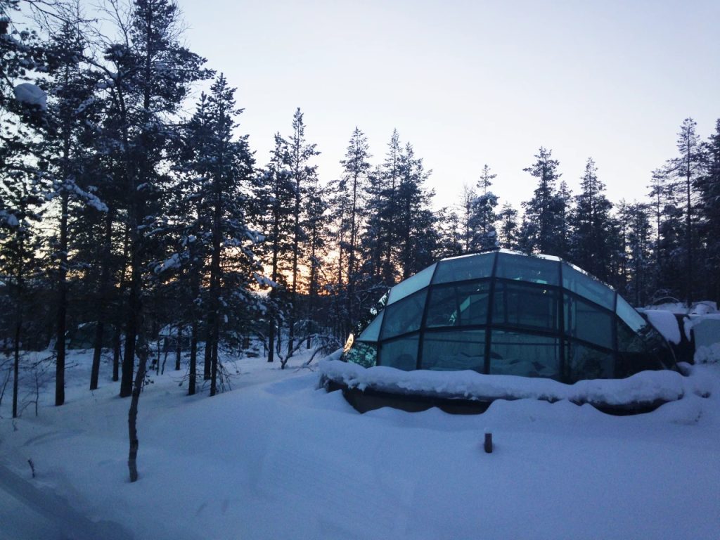 Romantic glass igloo holidays in Finland