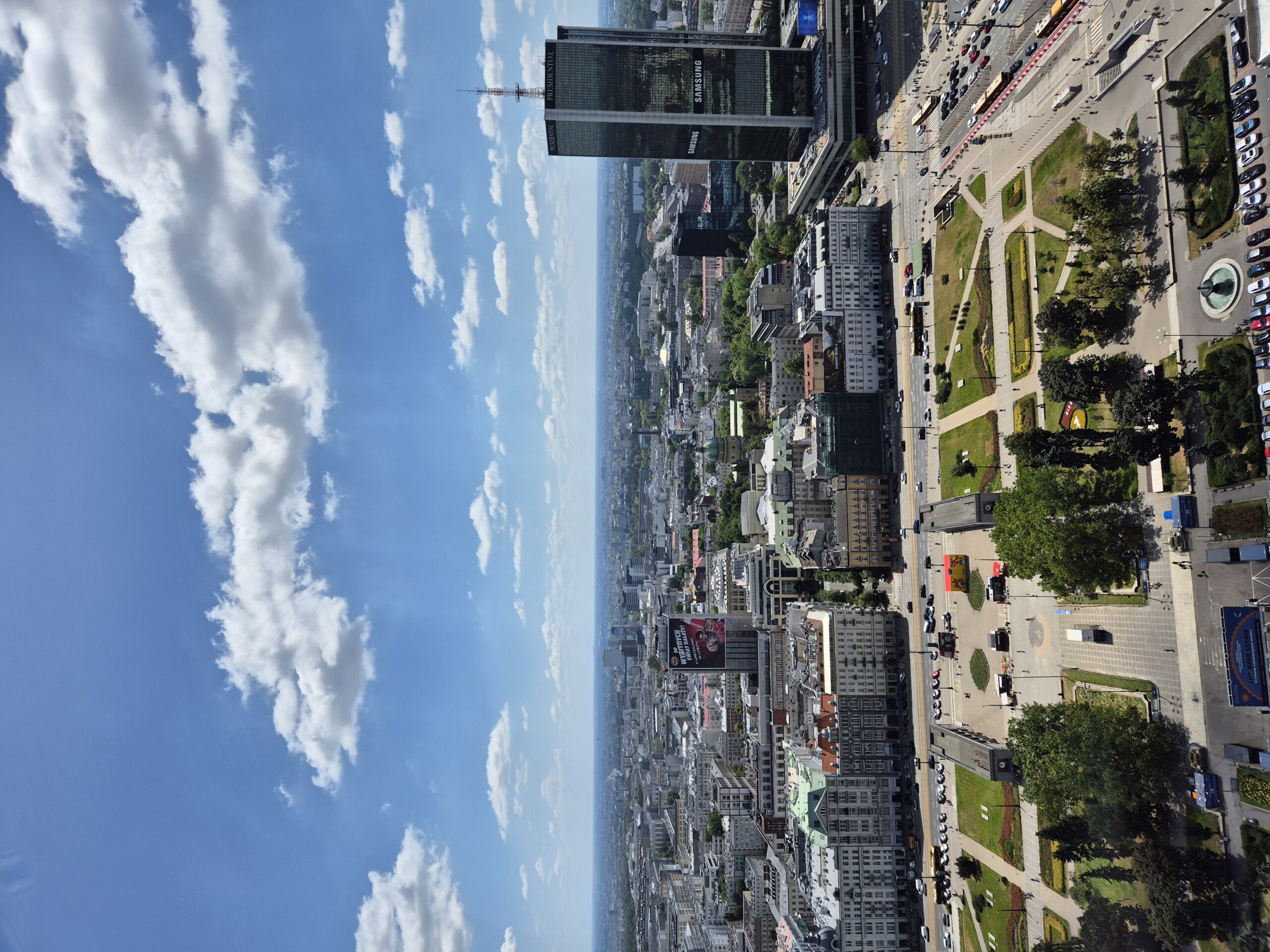 Warsaw city view from Copernicus Science Centre