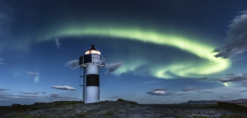 Northern Lights in Vesteralen by Sortland Hotel